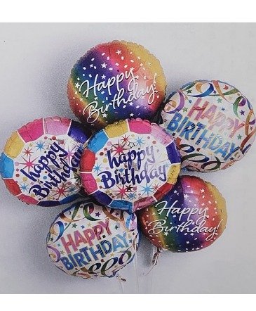 Happy Birthday Myler Ballon Bouquet – Mia's Flower Shop, Lancaster PA
