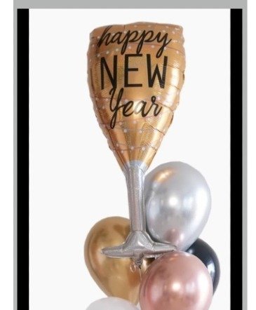 Happy New Year Glass – Mia's Flower Shop, Lancaster PA