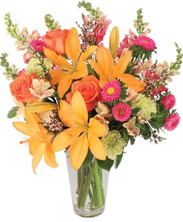 Sunset Lilies & Roses – Mia's Flower Shop, Lancaster PA