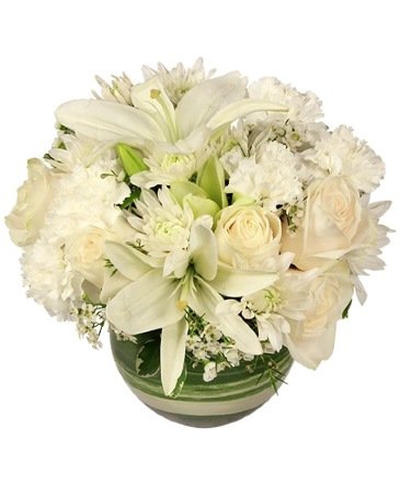 White Bubble Bowl – Mia's Flower Shop, Lancaster PA
